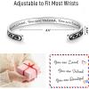 image:imageTONY amp SANDY Inspirational Bracelets for Women Teen Girls Personalized Gifts for Daughter Granddaughter Mom Sister Friends Stainless Steel Engraved Cuff Birthday Easter ChristmasA  Wave Bracelet  You are loved you are valued 
