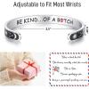 image:imageTONY amp SANDY Inspirational Bracelets for Women Teen Girls Personalized Gifts for Daughter Granddaughter Mom Sister Friends Stainless Steel Engraved Cuff Birthday Easter ChristmasA  Sun  Moon  Be kind of a b bracelet
