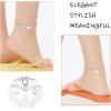 image:imageTONY amp SANDY Ankle Bracelets for Women  Initial Butterfly Anklet for Women Stainless Steel Figaro Chain Summer Beach Waterproof Foot Jewelry Gifts GoldSilverL  Silver