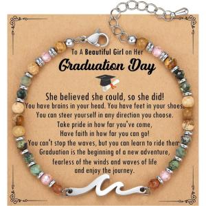 image:imageTONY amp SANDY Graduation Gifts for Her 2026 Graduation Decorations Cross Bracelets for Women Girls Middle High School College Graduates With Graduation Cap Box and Meaningful CardsGraduation  Wave